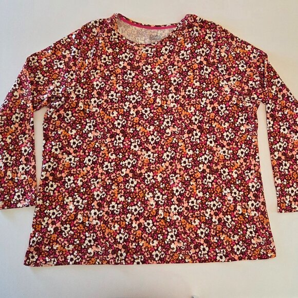 NWOT - Croft & Barrow Floral Pattern Long Sleeve Top – Size 2X - Never Worn - Picture 3 of 8
